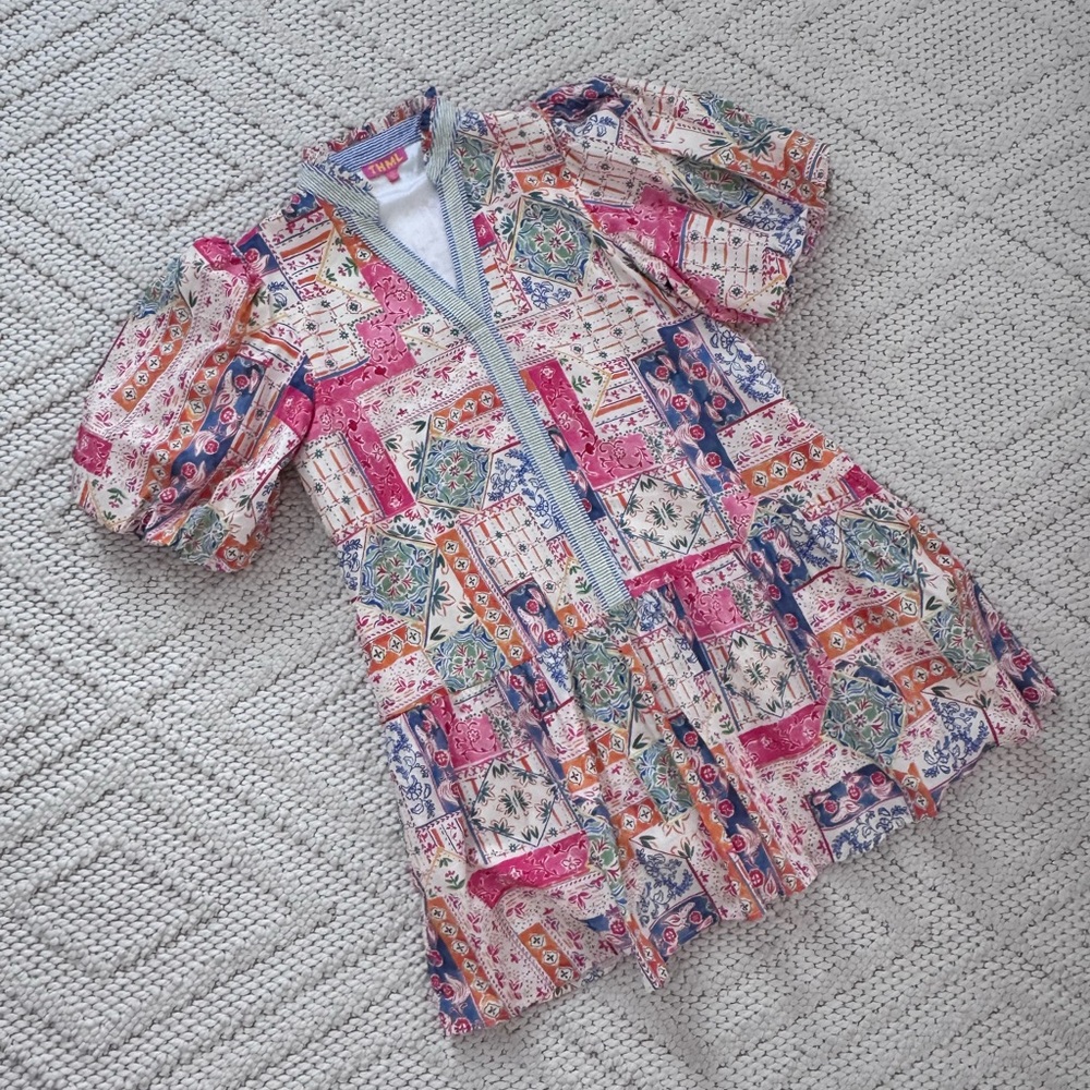 Thml Multicolor Geometric Patchwork Dress - image 1